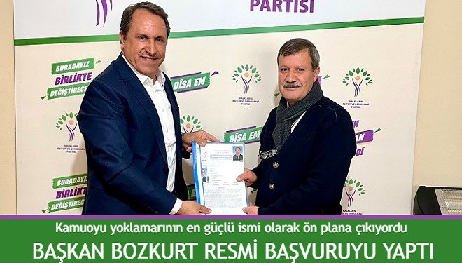 Başkan Bozkurt, HEDEP'den resmi başvuruda bulundu