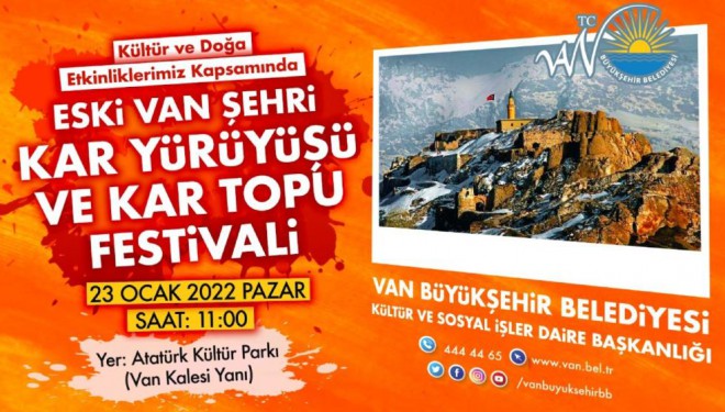Van Büyükşehir Belediyesinden kartopu festivali