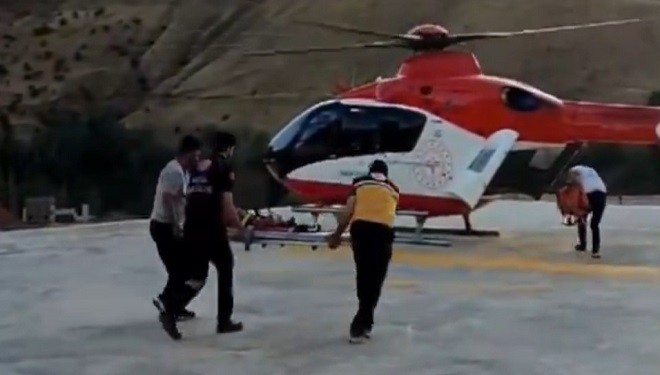 Helikopter ambulans 4 yaşındaki çocuk için havalandı