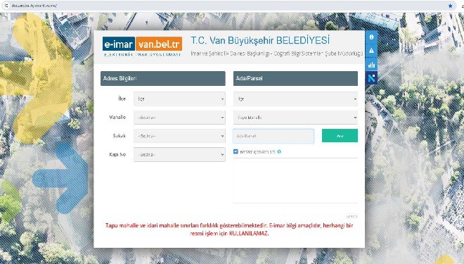 VBB e-imar uygulama sistemi açıldı