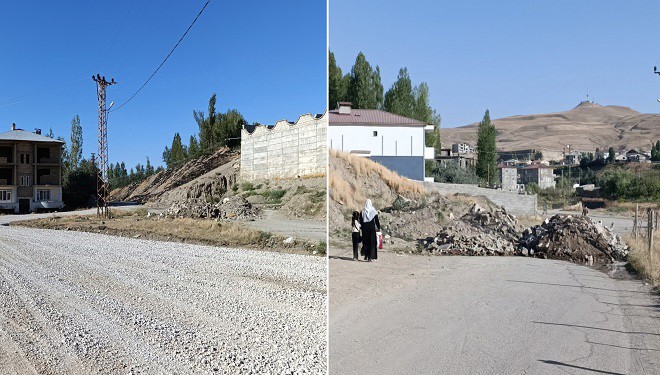 Van'da iki mahalleyi birbirine bağlayan yol yeniden trafiğe açıldı