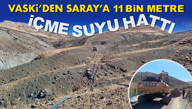 VASKİ Saray’a 11 bin metre içme suyu hattı çekti