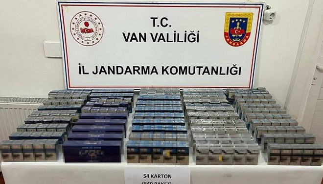 Van'da 860 paket kaçak sigara ele geçirildi