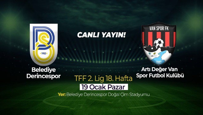 Belediye Derincespor - Vanspor maçı ne zaman, saat kaçta? CANLI İZLE